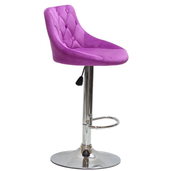 Барний стілець Onder Mebli FORO+BUTTON BAR CH-BASE Бузок B-1022 Оксамит-3