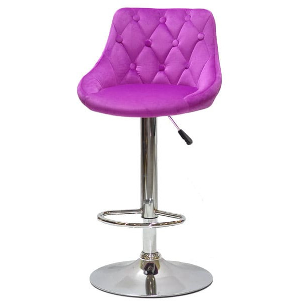 Барний стілець Onder Mebli FORO+BUTTON BAR CH-BASE Бузок B-1022 Оксамит-1