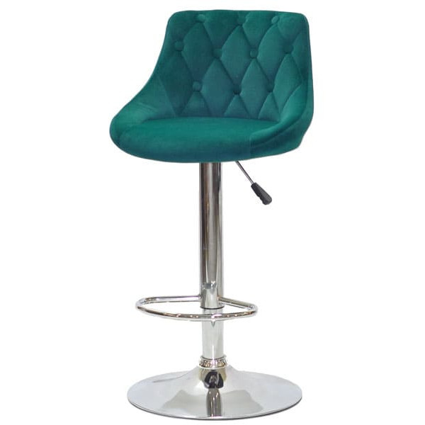 Барный стул Onder Mebli FORO+BUTTON BAR CH-BASE Зеленый B-1003 Бархат-1