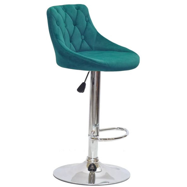 Барный стул Onder Mebli FORO+BUTTON BAR CH-BASE Зеленый B-1003 Бархат-2