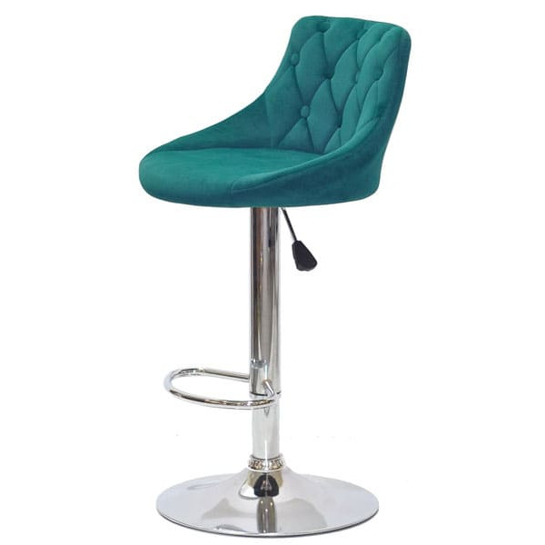 Барный стул Onder Mebli FORO+BUTTON BAR CH-BASE Зеленый B-1003 Бархат-3
