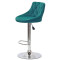 Барний стілець Onder Mebli FORO+BUTTON BAR CH-BASE Зелений B-1003 Оксамит-3-thumb