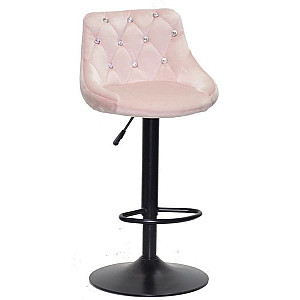 Барний стілець Onder Mebli FORO+SV BAR BK-BASE Рожевий B-1021 Оксамит