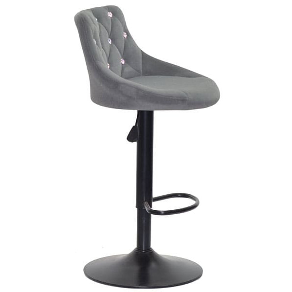 Барний стілець Onder Mebli FORO+SV BAR BK-BASE Сірий B-1004 Оксамит-2