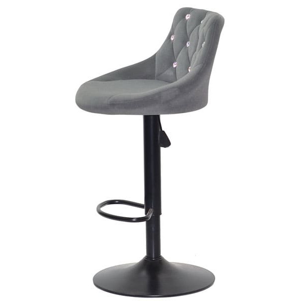Барний стілець Onder Mebli FORO+SV BAR BK-BASE Сірий B-1004 Оксамит-3