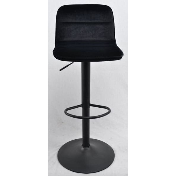 Барный стул Onder Mebli REAL BAR BK-BASE Черный B-1011 Бархат-1