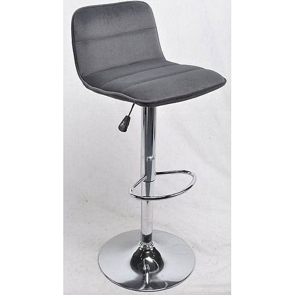Барный стул Onder Mebli REAL BAR CH-BASE Серый B-1004 Бархат-0