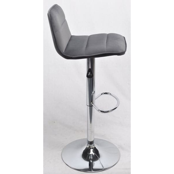 Барный стул Onder Mebli REAL BAR CH-BASE Серый B-1004 Бархат-1