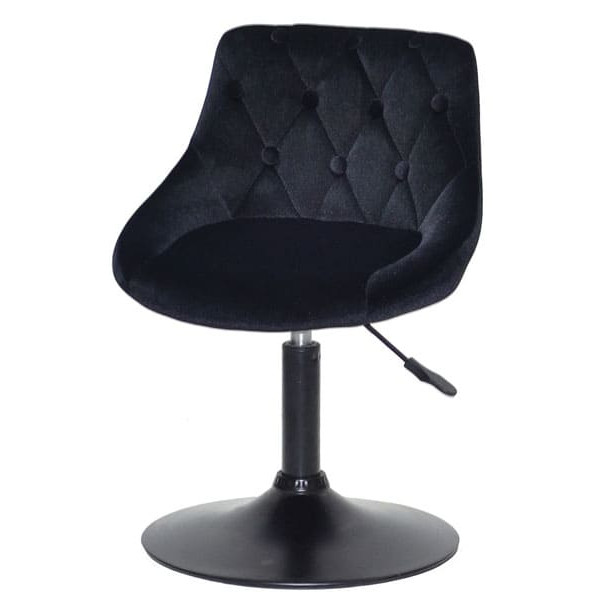 Стілець Onder Mebli FORO+BUTTON BK-BASE Чорний B-1011 Оксамит-1