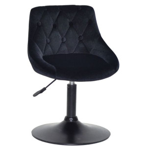 Стілець Onder Mebli FORO+BUTTON BK-BASE Чорний B-1011 Оксамит