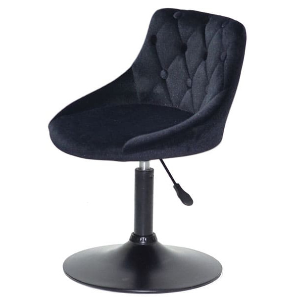 Стілець Onder Mebli FORO+BUTTON BK-BASE Чорний B-1011 Оксамит-2