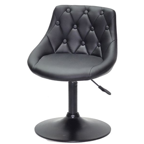 Стул Onder Mebli FORO+BUTTON BK-BASE Черный Экокожа-1