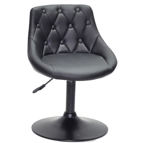 Стул Onder Mebli FORO+BUTTON BK-BASE Черный Экокожа-0