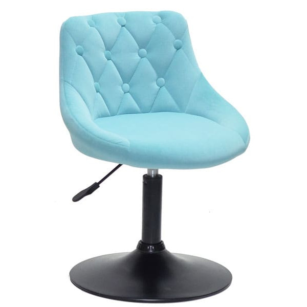 Стілець Onder Mebli FORO+BUTTON BK-BASE Блакитний B-1019 Оксамит-0