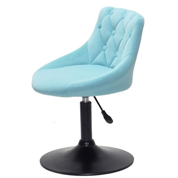 Стілець Onder Mebli FORO+BUTTON BK-BASE Блакитний B-1019 Оксамит-3