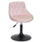 Стілець Onder Mebli FORO+BUTTON BK-BASE Рожевий B-1021 Оксамит-0-thumb