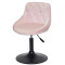 Стілець Onder Mebli FORO+BUTTON BK-BASE Рожевий B-1021 Оксамит-1-thumb