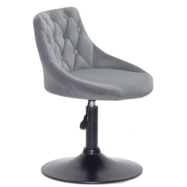 Стілець Onder Mebli FORO+BUTTON BK-BASE Сірий B-1004 Оксамит-2
