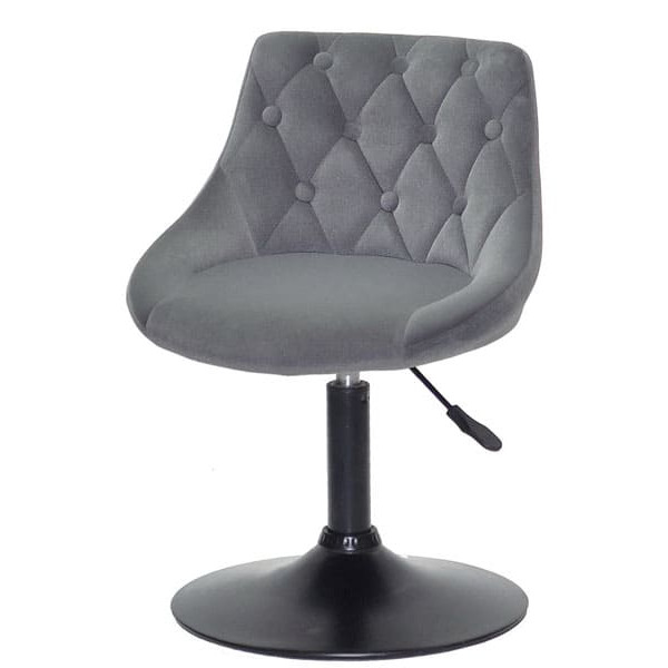 Стілець Onder Mebli FORO+BUTTON BK-BASE Сірий B-1004 Оксамит-1