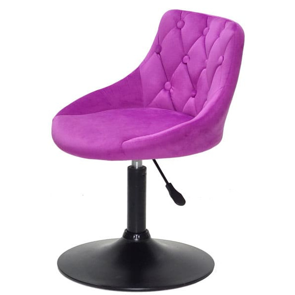 Стілець Onder Mebli FORO+BUTTON BK-BASE Бузок B-1022 Оксамит-1