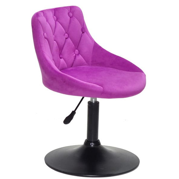 Стілець Onder Mebli FORO+BUTTON BK-BASE Бузок B-1022 Оксамит-0