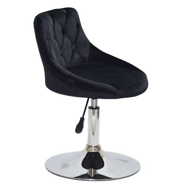 Стілець Onder Mebli FORO+BUTTON CH-BASE Чорний B-1011 Оксамит-2