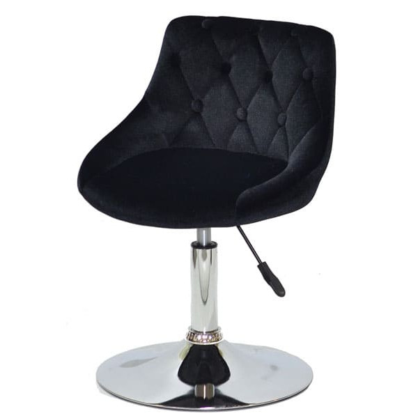 Стілець Onder Mebli FORO+BUTTON CH-BASE Чорний B-1011 Оксамит-1