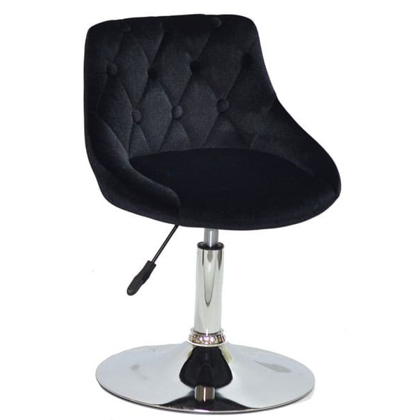 Стілець Onder Mebli FORO+BUTTON CH-BASE Чорний B-1011 Оксамит-0