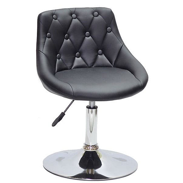 Стілець Onder Mebli FORO+BUTTON CH-BASE Чорний Екошкіра-0