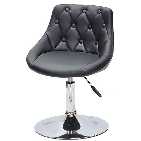 Стілець Onder Mebli FORO+BUTTON CH-BASE Чорний Екошкіра-1