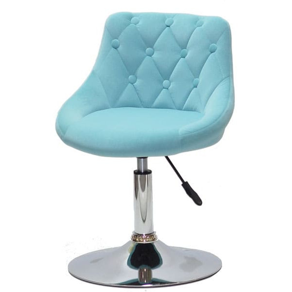 Стул Onder Mebli FORO+BUTTON CH-BASE Голубой B-1019 Бархат-1
