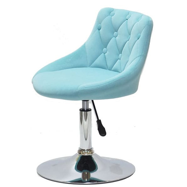 Стул Onder Mebli FORO+BUTTON CH-BASE Голубой B-1019 Бархат-2