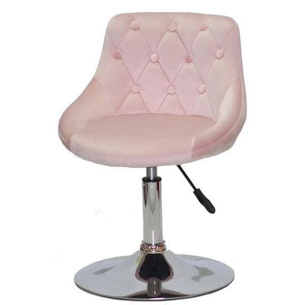 Стілець Onder Mebli FORO+BUTTON CH-BASE Рожевий B-1021 Оксамит-1