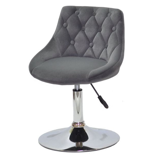 Стул Onder Mebli FORO+BUTTON CH-BASE Серый B-1004 Бархат-1