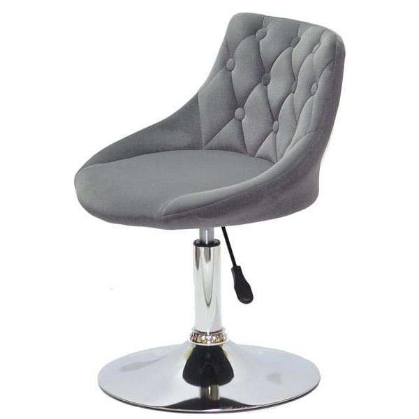 Стул Onder Mebli FORO+BUTTON CH-BASE Серый B-1004 Бархат-2