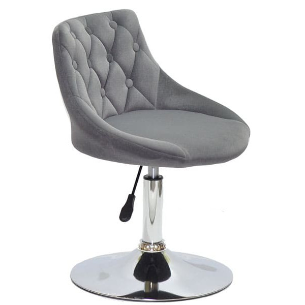 Стул Onder Mebli FORO+BUTTON CH-BASE Серый B-1004 Бархат-3