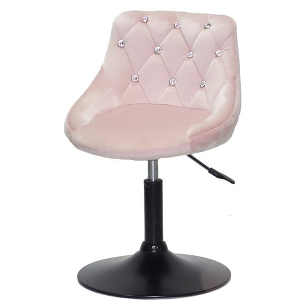 Стул Onder Mebli FORO+SV BK-BASE Розовый B-1021 Бархат-1