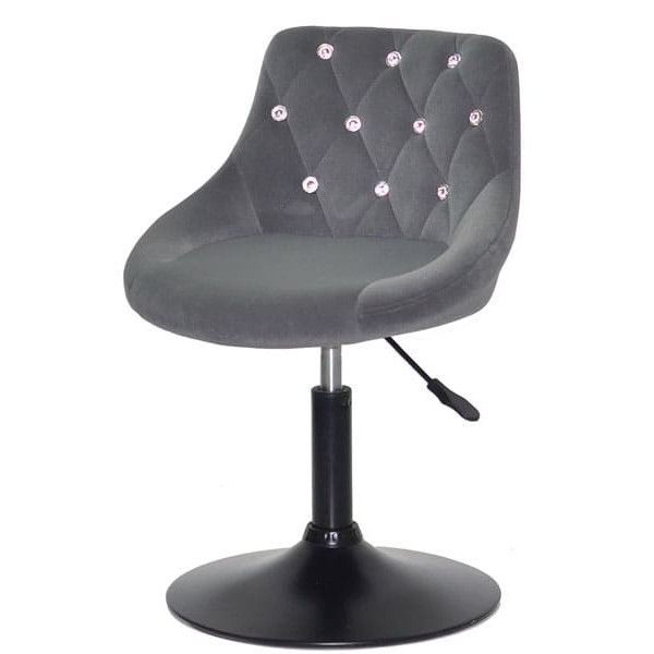 Стілець Onder Mebli FORO+SV BK-BASE Сірий B-1004 Оксамит-1