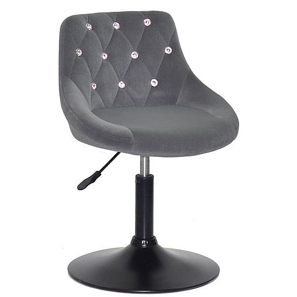 Стілець Onder Mebli FORO+SV BK-BASE Сірий B-1004 Оксамит-0