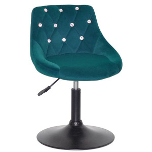 Стілець Onder Mebli FORO+SV BK-BASE Зелений B-1003 Оксамит
