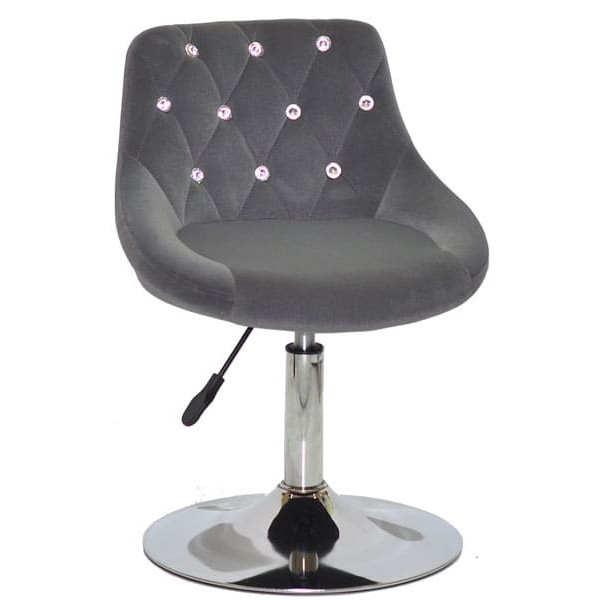 Стілець Onder Mebli FORO+SV CH-BASE Сірий B-1004 Оксамит-0