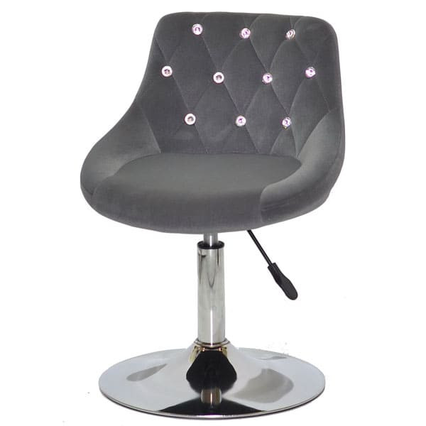 Стілець Onder Mebli FORO+SV CH-BASE Сірий B-1004 Оксамит-1