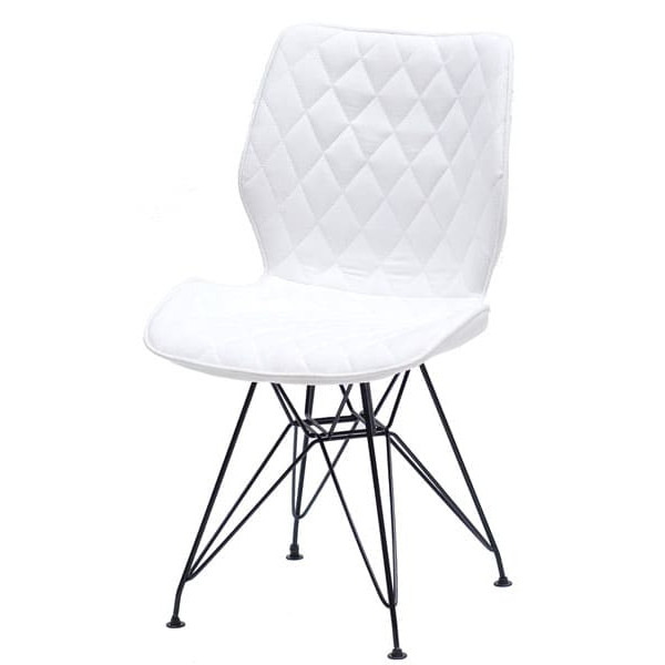 Стул Onder Mebli Nolan BK-ML Белый SH-4 Шенилл-1