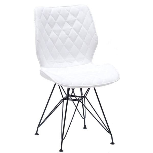 Стул Onder Mebli Nolan BK-ML Белый SH-4 Шенилл-0