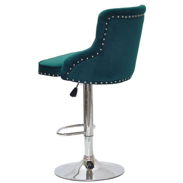 Барний стілець Onder Mebli OLIMP BAR CH-BASE Зелений B-1003 Оксамит-3