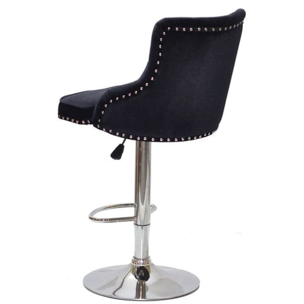 Барний стілець Onder Mebli OLIMP BAR CH-BASE Чорний B-1011 Оксамит-2