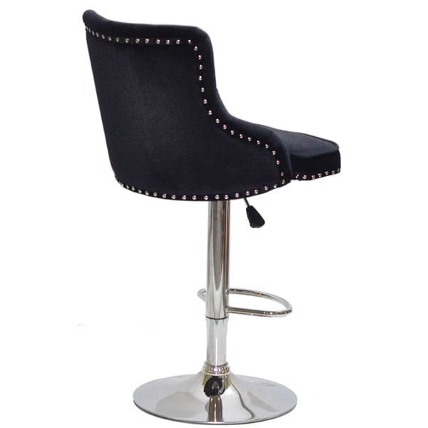 Барний стілець Onder Mebli OLIMP BAR CH-BASE Чорний B-1011 Оксамит-3