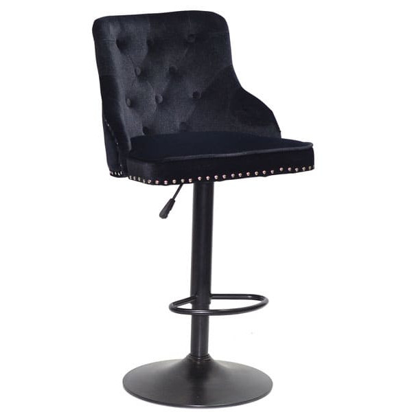 Барний стілець Onder Mebli OLIMP BAR BK-BASE Чорний B-1011 Оксамит-0