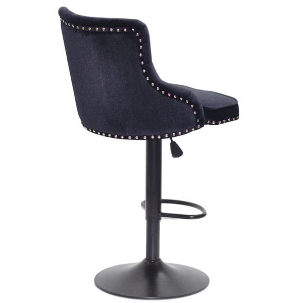 Барний стілець Onder Mebli OLIMP BAR BK-BASE Чорний B-1011 Оксамит-2