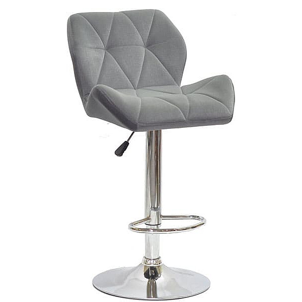 Барний стілець Onder Mebli PARIS BAR CH-BASE Сірий B-1004 Оксамит-0